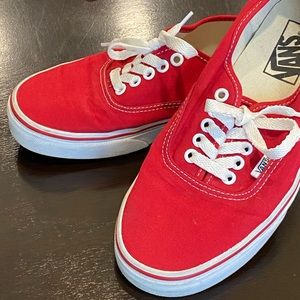 Vans red low top classics!